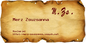 Merz Zsuzsanna névjegykártya